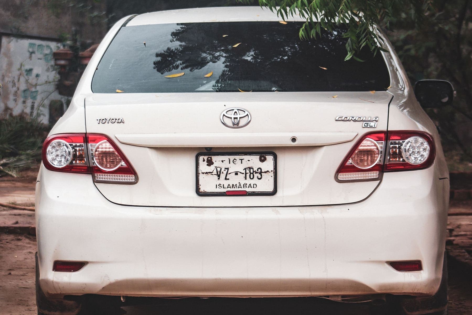 Close-up of a car license plate