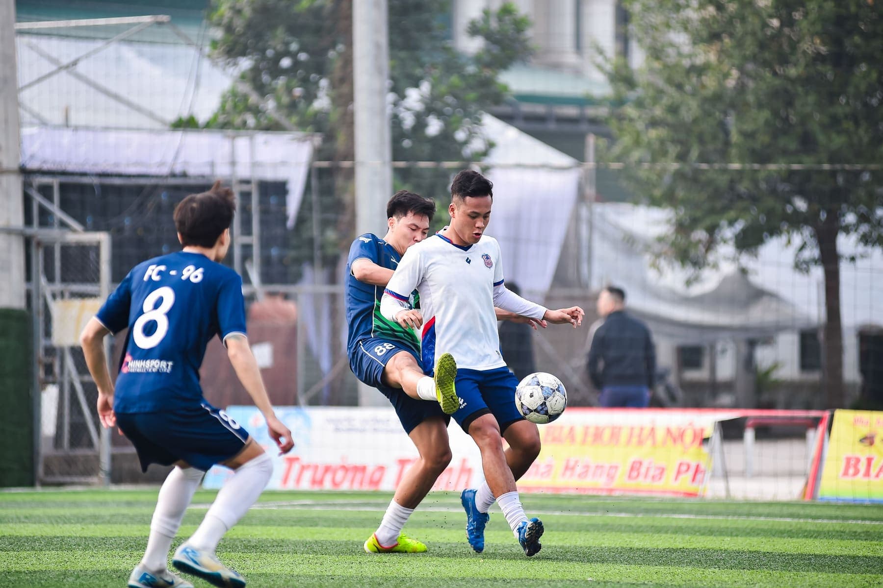Amateur tournament match on artificial turf